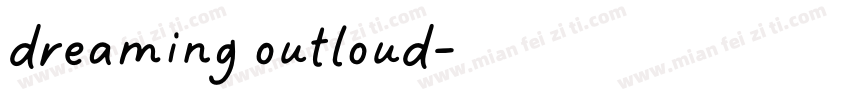 dreaming outloud字体转换